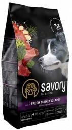 Savory Dog Adult Medium Breeds Turkey&Lamb Karma Sucha Dla Dorosłych Psów Średnich Ras z Indykiem i Jagnięciną 3kg