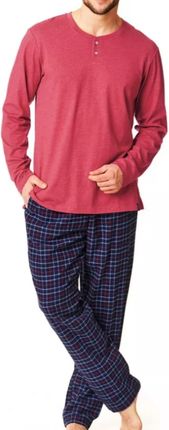 Flanelowa piżama męska KEY MNS 451 B23 korlowa (M)