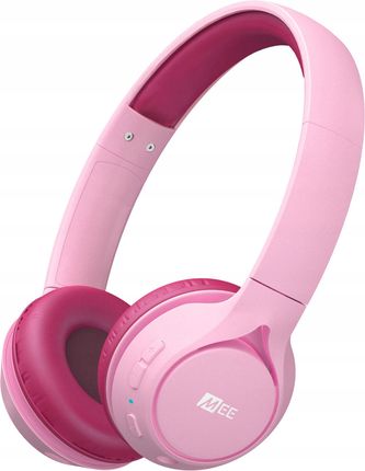 Słuchawki nauszne bezprzewodowe/przewodowe dla dzieci z limiterem poziomu głośności - MEE Audio KidJamz KJ45BT Różowe