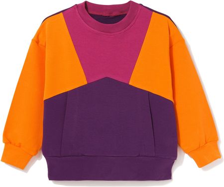 Bluza oversize fioletowo-pomarańczowa