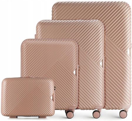 Zestaw walizek Wittchen Gl Style 56-3P-84K różowy