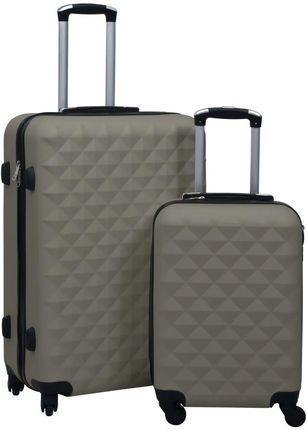 Zestaw twardych walizek na kółkach, 2 szt., antracytowy, ABS