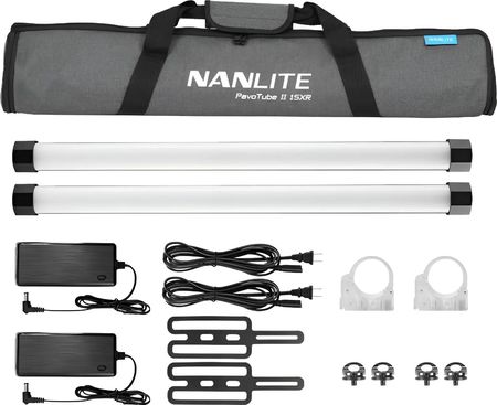 Nanlite PavoTube II 15XR Tube Light 2 Kit | 2 Lampy tubowe, miecze świetlne, RGBWW, 0.6 m, 35W, DMX, 2700K-12000K