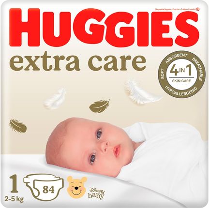 Pieluszki HUGGIES Extra Care Newborn rozmiar 1 (2-5kg) 84 szt