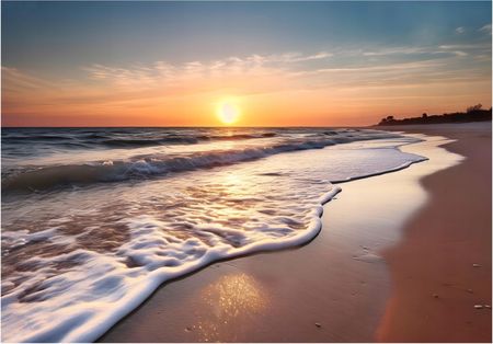 Wallarena Plaża Morze 3D Zachód Słońca 312x219
