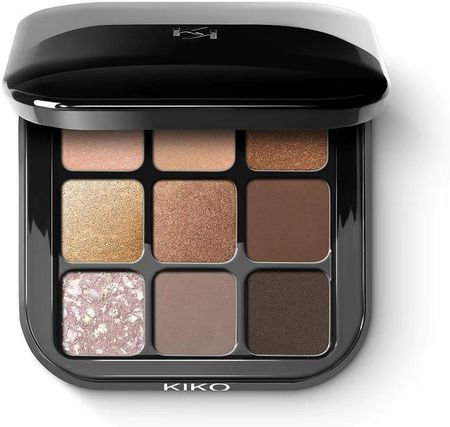 Kiko Milano Glamour Multi Finish Eyeshadow Palette Paleta 9 Cieni Do Powiek O Różnym Wykończeniu 01 Earth Tones