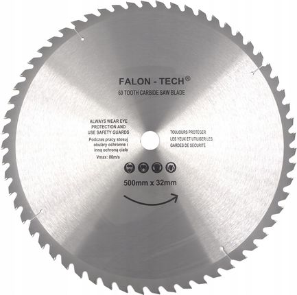 Falon-Tech Tarcza Piła Do Drewna Widia Ft 500mm x 32 x 60T FTBW50060