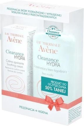 Avene Cleanance Hydra Zestaw Krem Do Twarzy 40Ml + Krem Oczyszczający 200Ml