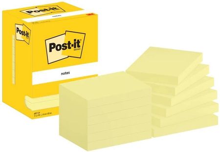 Post-It-3M Karteczki Samoprzylepne Post-It (657), 102X76Mm, 12X100 Kart., Żółte