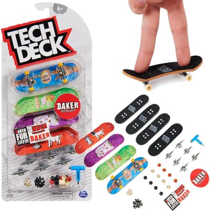 Zestaw Kolorowe Deskorolki Fingerboard 4-Pak Prace Ręczne Baker Skateboards Tech Deck