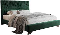 Zdjęcie Łóżko Tapicerowane Llana 180X200 Cm Ciemnozielony Velvet - Biskupiec