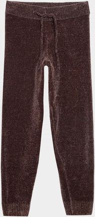Damskie spodnie dzianinowe Outhorn OTHAW23TTROF487 - brązowe