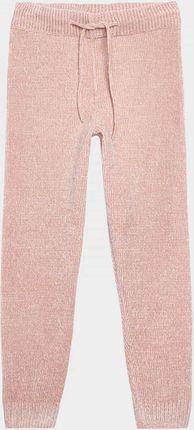 Damskie spodnie dzianinowe Outhorn OTHAW23TTROF487 - różowe