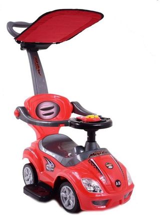 Super-Toys Jeździk Odpychacz Z Dźwiękami Mega Car 6W 1 Daszkiem/Tc202 Czerwony