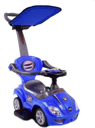 Super-Toys Jeździk, Odpychacz Z Dźwiękami Mega Car 6W 1 Daszkiem/Tc202 Niebieski