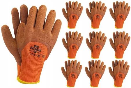 Rękawice robocze / Ocieplane / pomarańczowo-brązowe / Rozmiar: 10 - XL / RTASMAN_PBR 10 - 10 szt.