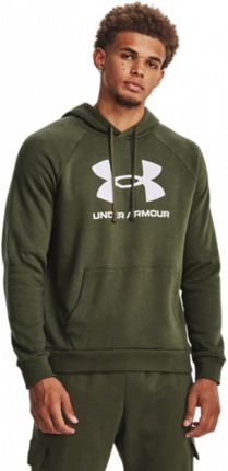 Męska bluza dresowa nierozpinana z kapturem Under Armour UA Rival Fleece Logo HD - khaki