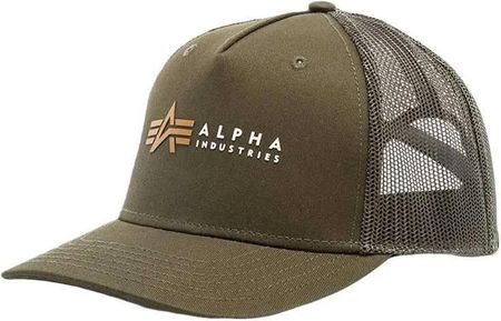 Alpha Industries Czapka Alpha Label Trucker Cap 106901 142 - Ciemnooliwkowa