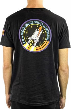 Koszulka Alpha Industries Space Shuttle T 176507 556 - Czarna / Neon Purple 