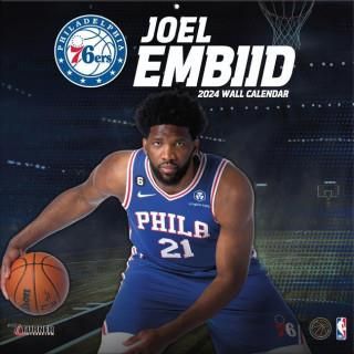 Philadelphia 76ers Joel Embiid 2024 12x12 Player Wall Calendar