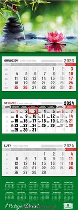 Kalendarz 2024 trójdzielny Zen