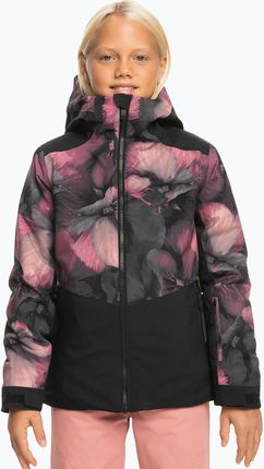 Kurtka Snowboardowa Dziecięca Roxy Silverwinter Girl True Black Pansy Pansy