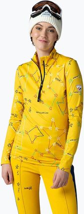 Bluza Termoaktywna Damska Rossignol Booster 1/2 Zip Top 100 Yellow