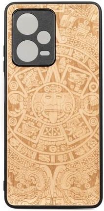 Bewood Drewniane Etui Redmi Note 12 Pro 5G Kalendarz Aztecki Aniegre
