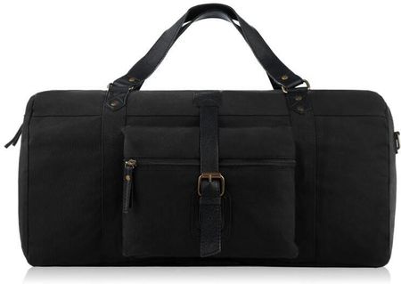 Modna torba podróżna ze skóry wergańskiej PAOLO PERUZZI E-02-BL czarna