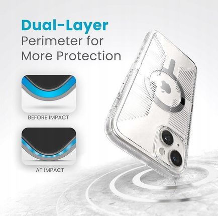 Speck Etui Gemshell Z Magsafe Do Apple Iphone 15 Plus Przezroczysto Chromowe - zdjęcie 2