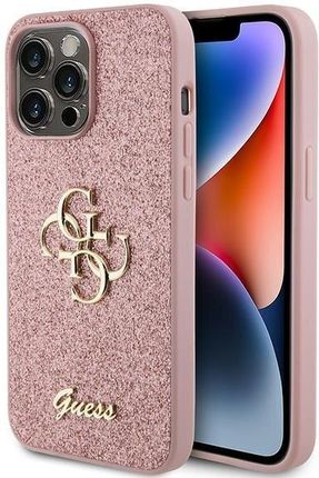 Guess Guhcp15Lhg4Sgp Iphone 15 Pro 6 1" Różowy Pink Hardcase Glitter Script Big 4G