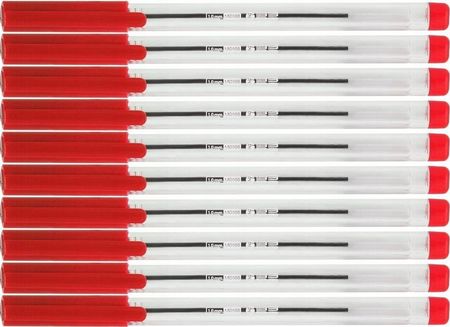 Memobe Długopis Biurowy 1Mm Czerwony X10