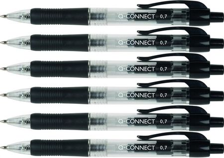 Q-Connect Długopis Automatyczny Czarny 0.7x6