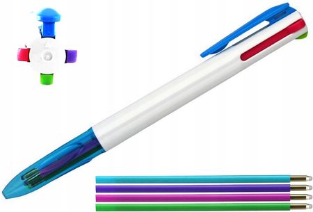 Mp Długopis 4 Kolorowy_White 4 Wkłady