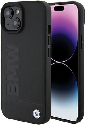 Bmw Bmhmp15Msllbk Iphone 15 Plus 6 7" Czarny Black Magsafe Leather Hot Stamp