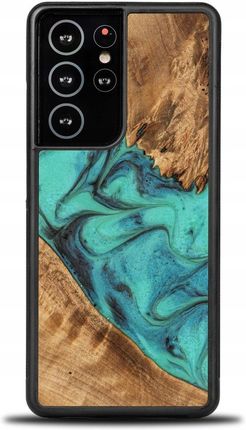 Bewood Drewniane Etui Galaxy S21 Ultra Turquoise