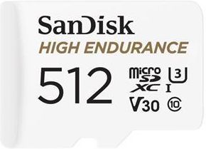 KARTA SANDISK HIGH ENDURANCE (rejestratory i monitoring) microSDXC 512GB V30 z adapterem