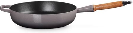 Le Creuset Patelnia Sauté z drewnianym uchwytem żeliwo 28 cm flint