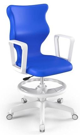 Entelo Krzesło szkolne Twist WH niebieskie rozmiar 6 (159-188 cm) WK+P z podłokietnikami