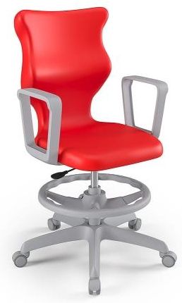 Entelo Krzesło szkolne Twist GY czerwone rozmiar 6 (159-188 cm) WK+P z podłokietnikami