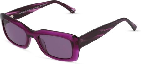 Botaniq -7002 Damskie okulary przeciwsłoneczne Oprawka pełna Kanciasty Acetat BIO oprawy, lila lila
