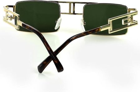 Prostokątne okulary przeciwsłoneczne MAZZINI RETRO STAR brąz