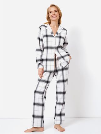 Piżama (koszula + spodnie) Aruelle Catalina pajama long S Biała (5905616143057)