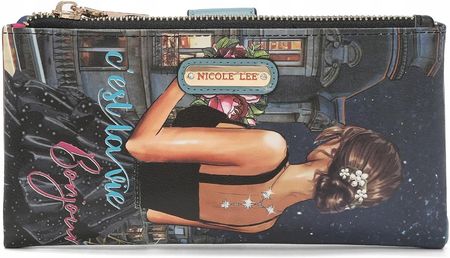Kolorowy portfel damski Rovicky N610-L-RCN BLUE OFWH - 45909