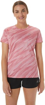Damska Koszulka z krótkim rękawem Asics Core All Over Print SS Top W 2012C646-705 – Różowy