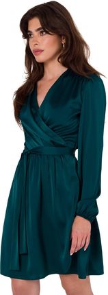 K175 Sukienka rozkloszowana - zielona (kolor zielony, rozmiar S/M)