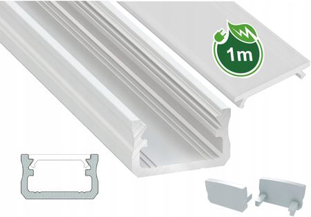 Berge Profil Led Aluminiowy Biały Worthy-A Klosz 1m (61114)