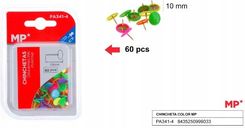 Zdjęcie Mp Pinezki Kolorowe Fluorescencyjne 10 Mm 60 Szt - Szamotuły
