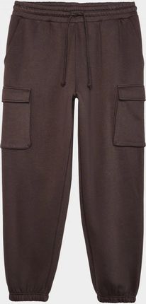 Męskie spodnie dresowe Outhorn OTHAW23TTROM513 - brązowe