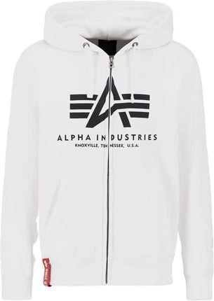 Bluza rozpinana z kapturem Alpha Industries Basic 178325 09 - Biała 